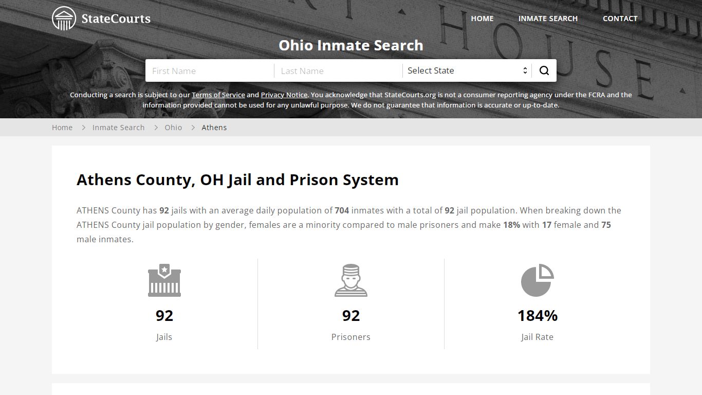 Athens County, OH Inmate Search - StateCourts