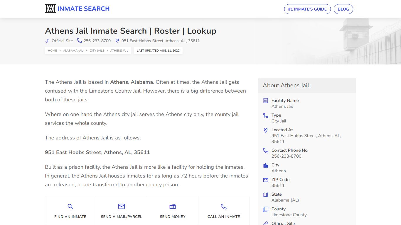 Athens Jail Inmate Search | Roster | Lookup