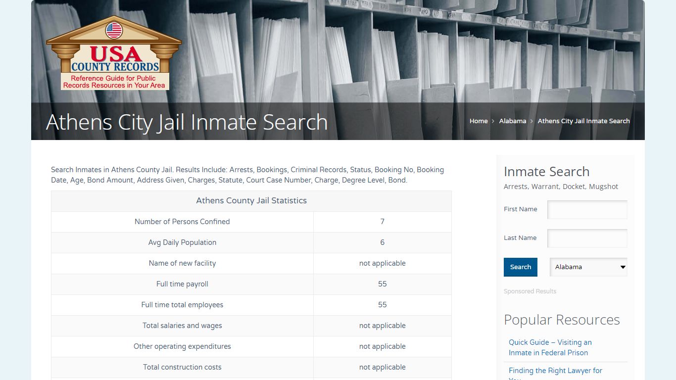 Athens City Jail Inmate Search | Name Search